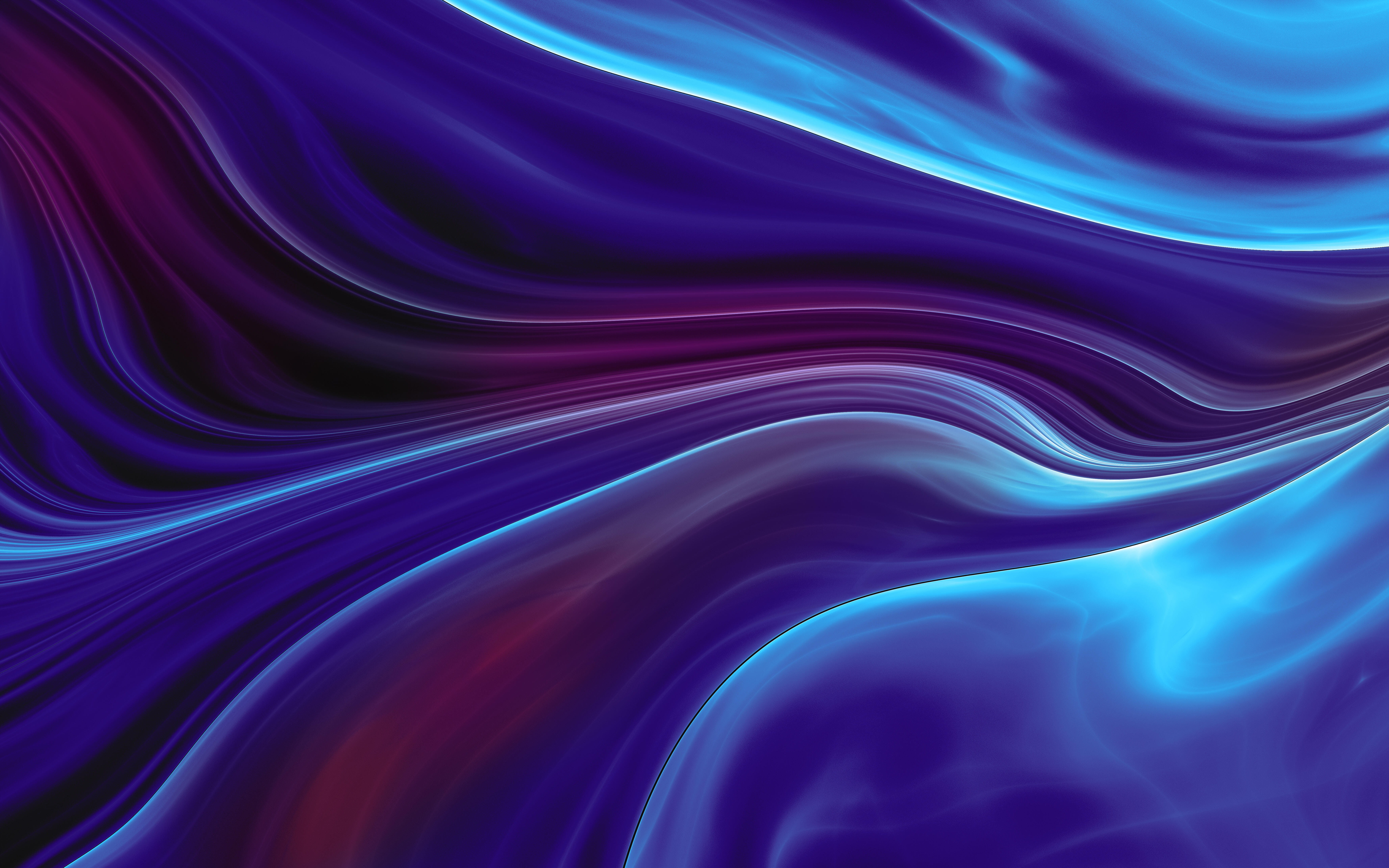 abstract-true blue waves