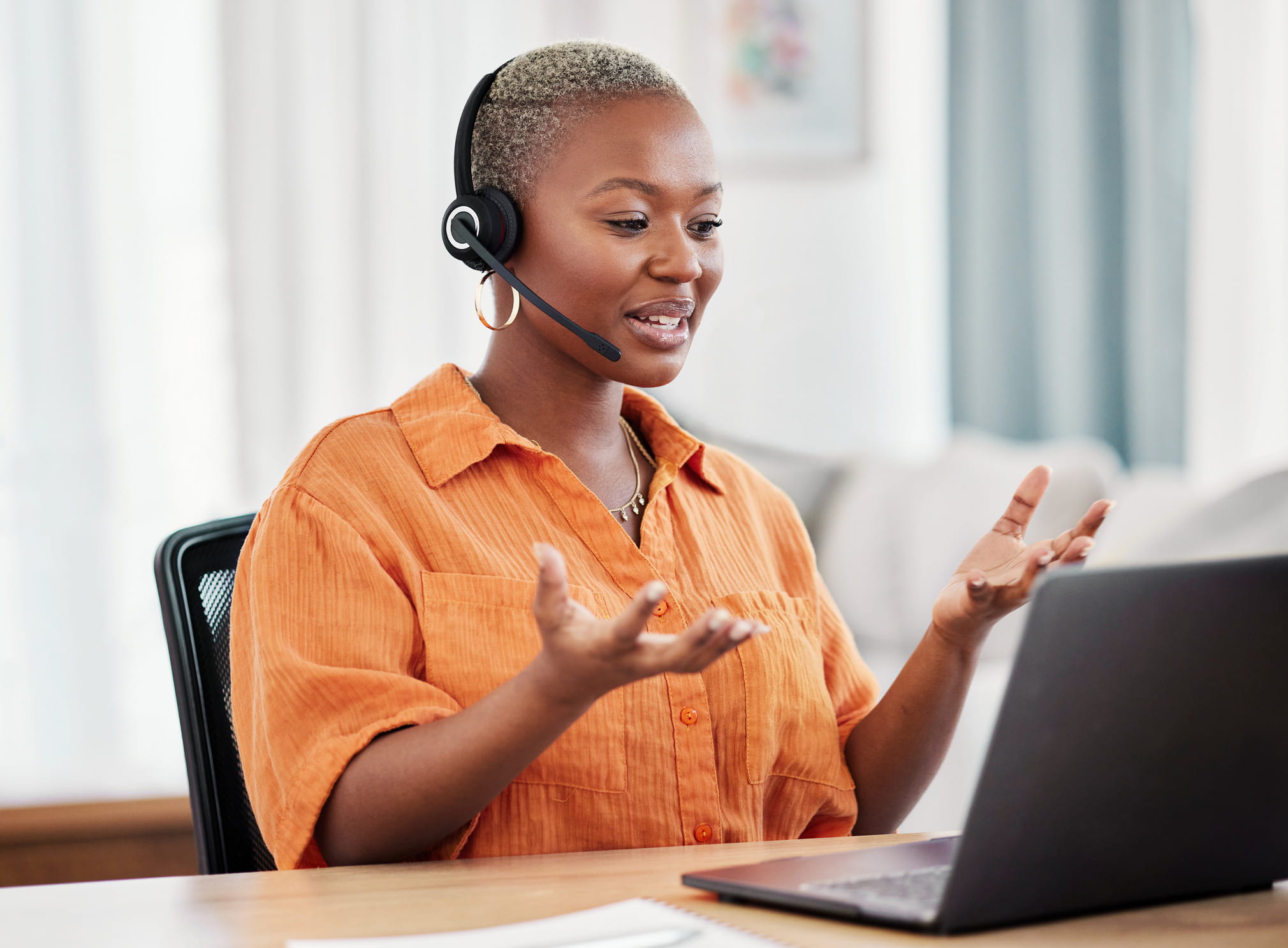 Woman with laptop