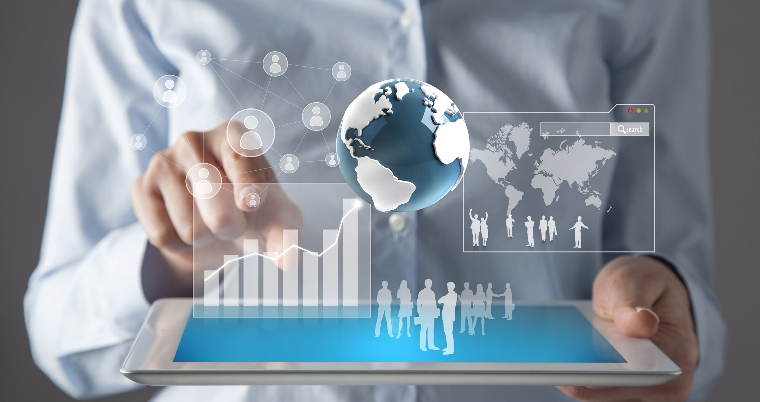 Global data on touchscreen