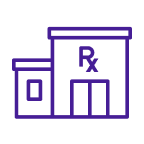 Pharmacy building icon
